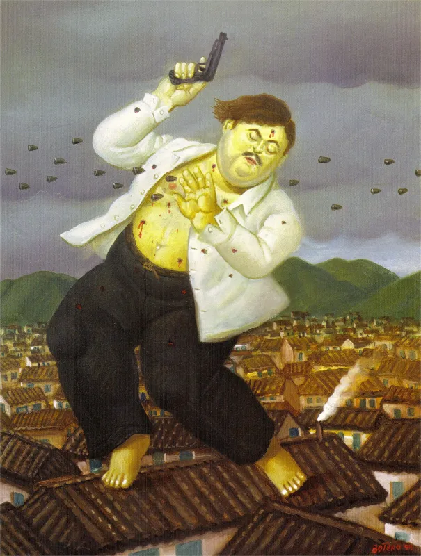 Fernando Botero: La muerte de Pablo Escobar, 1999 | Galería Duque Arango