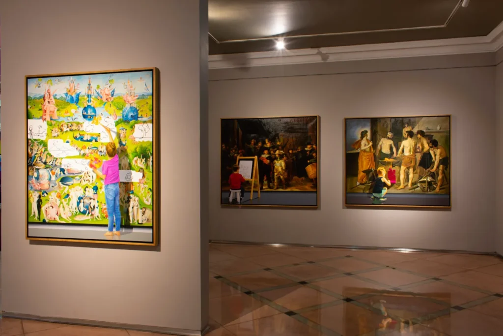 Artista Javier Caraballo en Duque Arango Galería