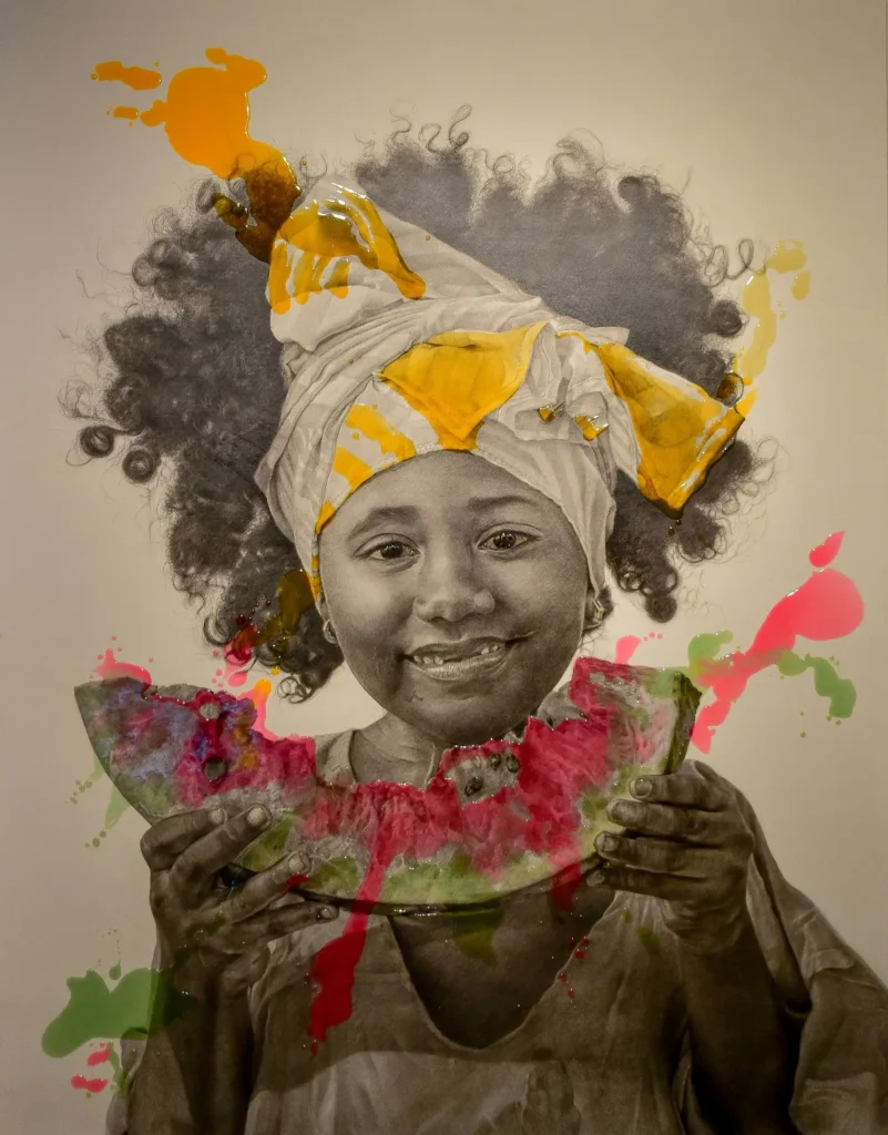 Sin título - Carboncillo y resina sobre papel - obra de Manuela Echeverri