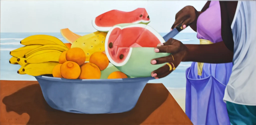 Bandeja de bananos y sandías, 2006